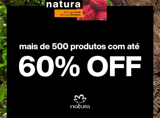 500 produtos com até 60% off